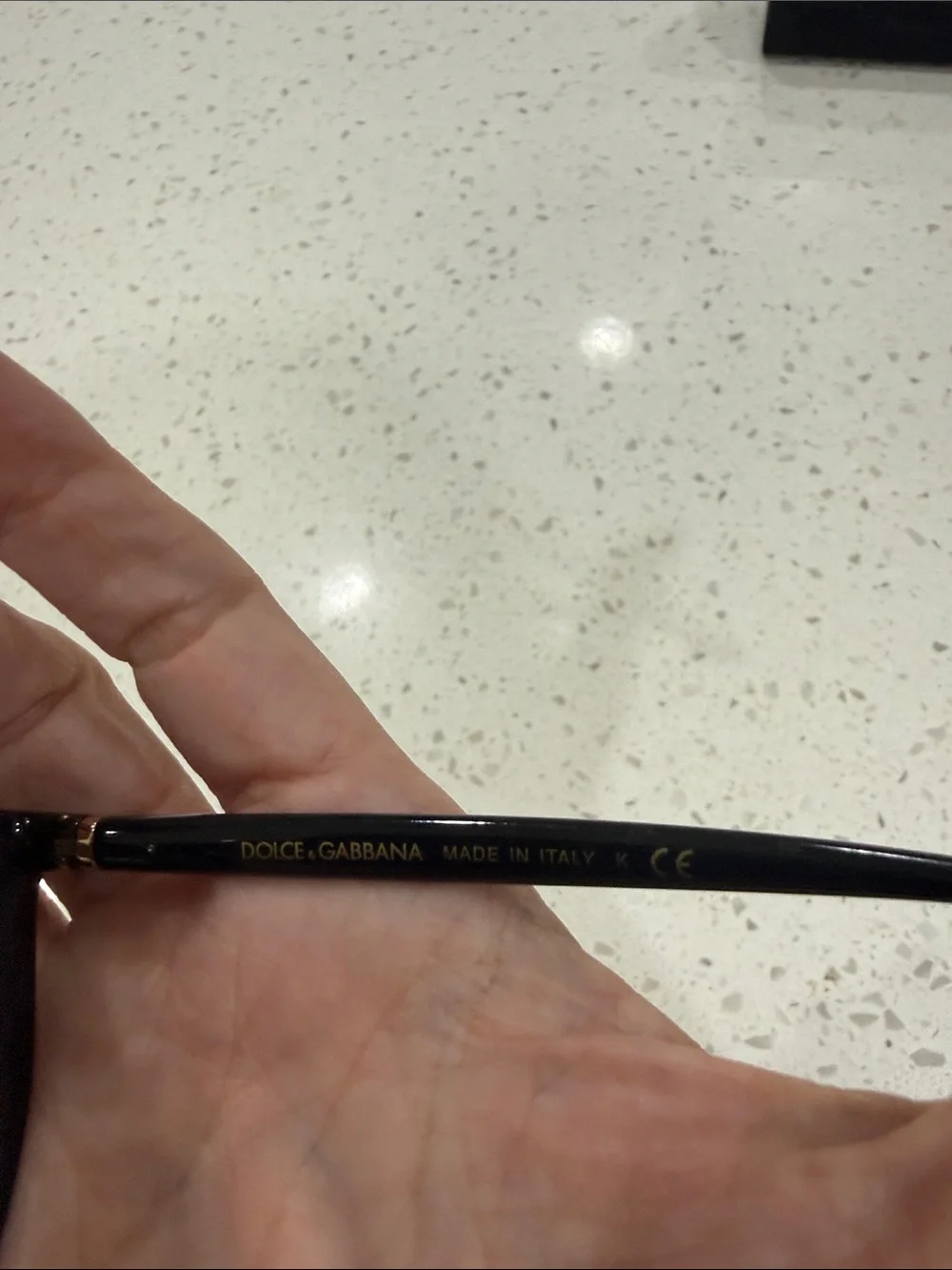 Dolce & Gabbana Black Cat-Eye Sunglasses with Gold Bridge